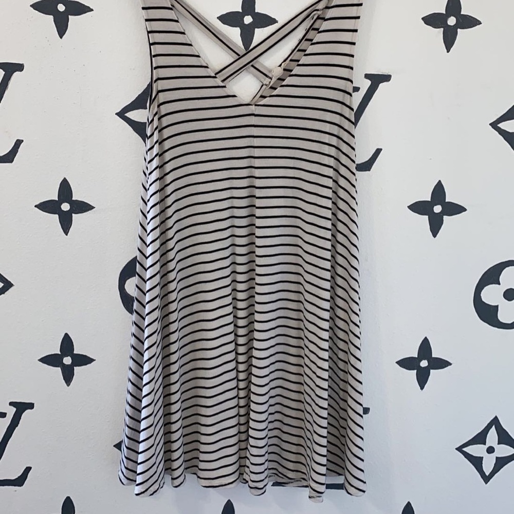 black and white dress